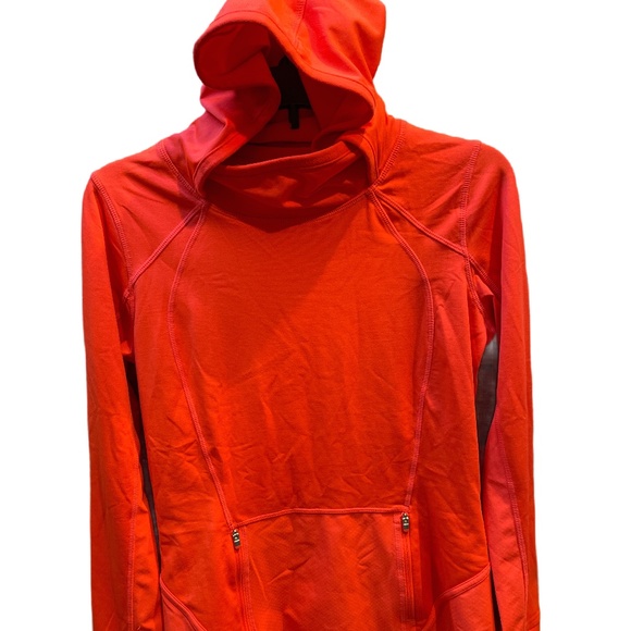 ❤️ ATHLETA ATHLETIC TECH 3.0 NEON ORANGE HOODIE SIZE XS - Picture 1 of 12